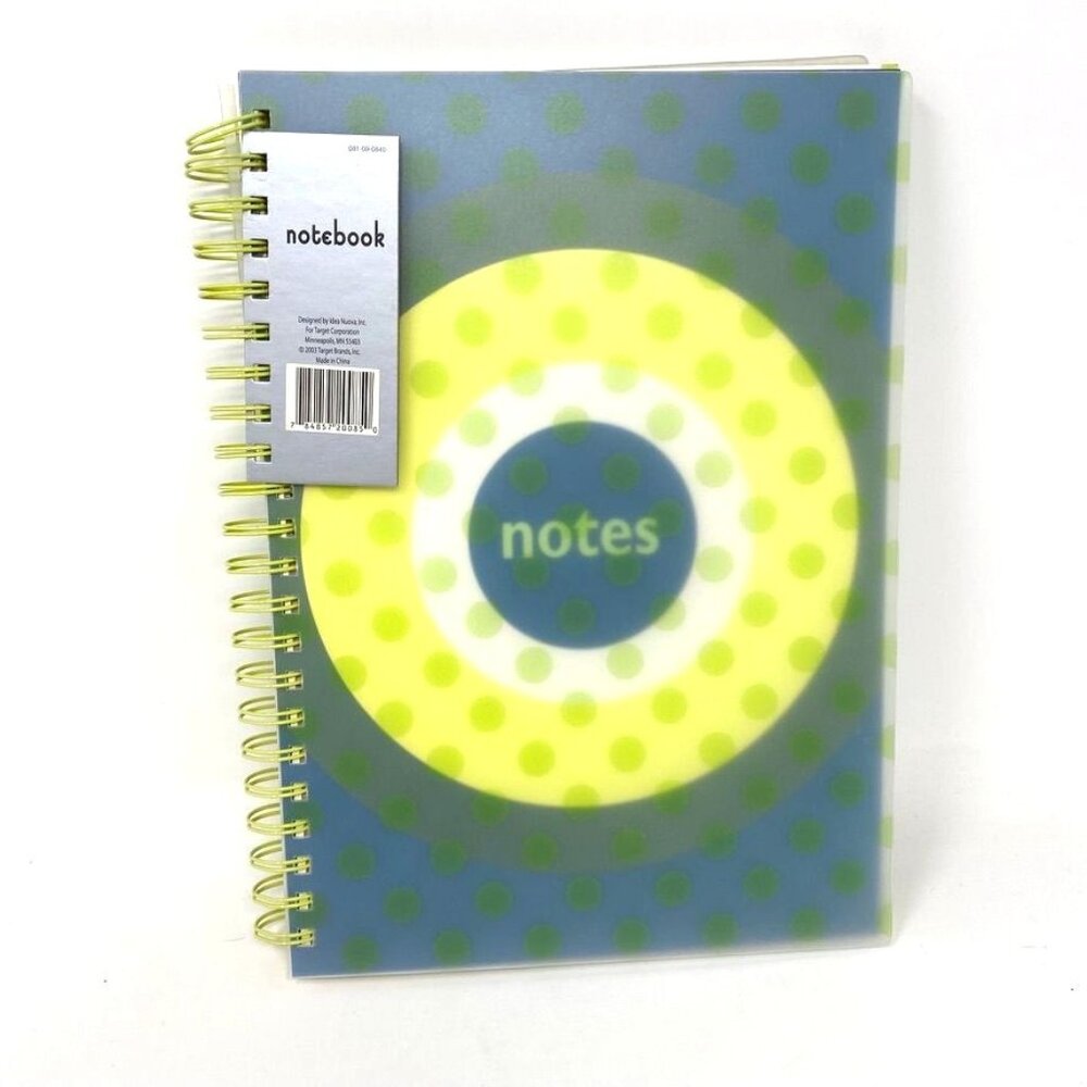 Target Spiral Lined Notebook Polka Dot Design Color Code Margins School